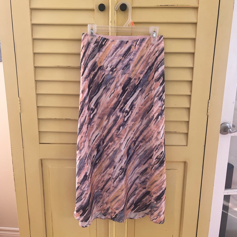 Aritzia Satin Midi Skirt
